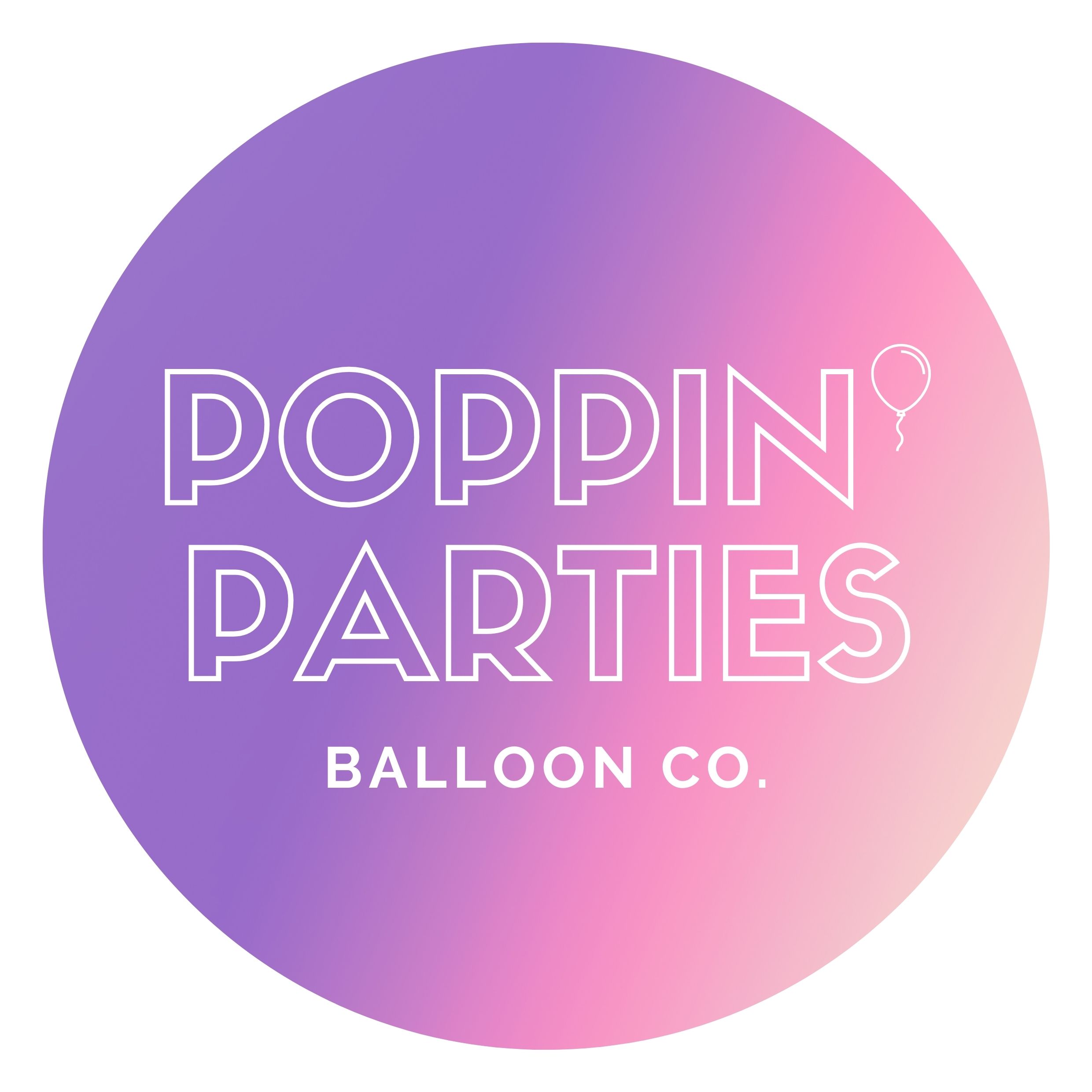 Poppin' Parties Balloon Co. logo